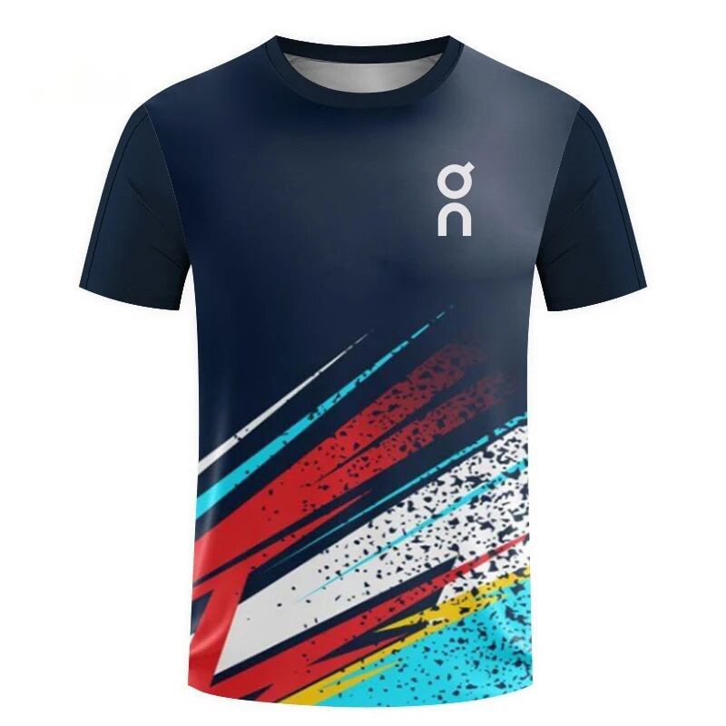 国境を越えた貿易アウトドアフィットネススポーツウェア男性と女性の半袖Tシャツカジュアルトップス夏速乾性素材トレーニングウェア|undefined