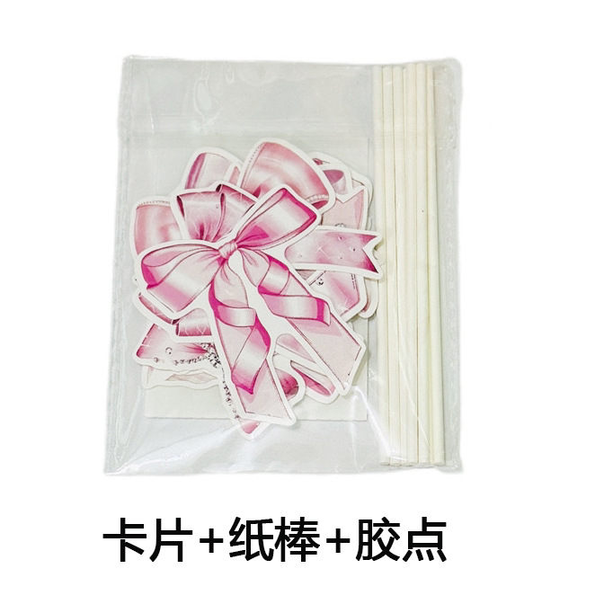 Insertar pajarita Insertar tarta Plugin Postre Decoración para hornear Bote de lazo Tela Fiesta Postre Insertar