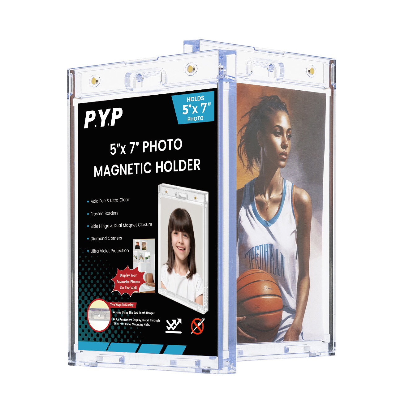 Soporte para tarjetas fotográficas de 55PT, tarjetero promocional de 5*7 para juegos de cartas, expositor de tarjetas de 200PT, soporte para tarjetas de revistas de anime al por mayor image 10