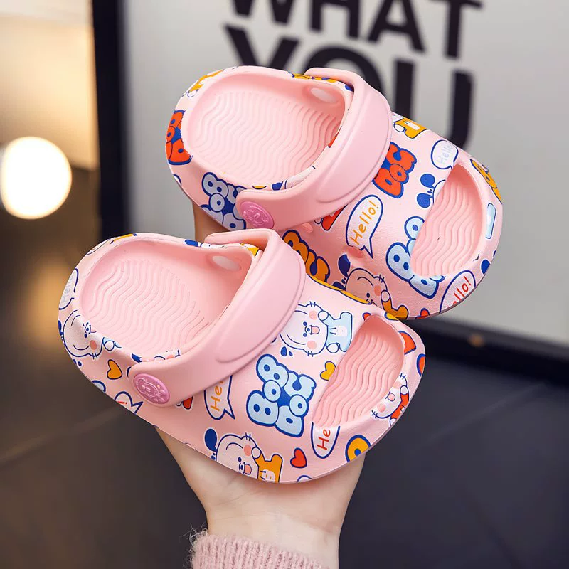 Детские тапочки Babu Dou, летние сандалии для малышей, домашние сабо для мальчиков и девочек от года и полугода, пляжные.