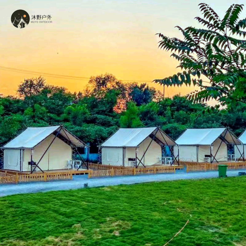 Muye acampar al aire libre poste grande carpa de doble capa campamento de hotel B & B tienda de techo fábrica a prueba de fuego y moho