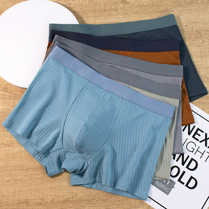 Ropa interior de los hombres puro algodón antibacteriano Boxer shorts hombres deportes transpirable suelta vitalidad Boxer shorts cabeza de los hombres