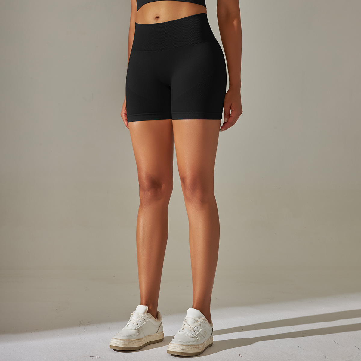 Pantaloni de yoga uni, tricotați fără cusături, culoare piersică, pentru ridicarea feselor și strângerea abdomenului, cu talie înaltă, pentru sport, alergare, fitness_voghion.com
