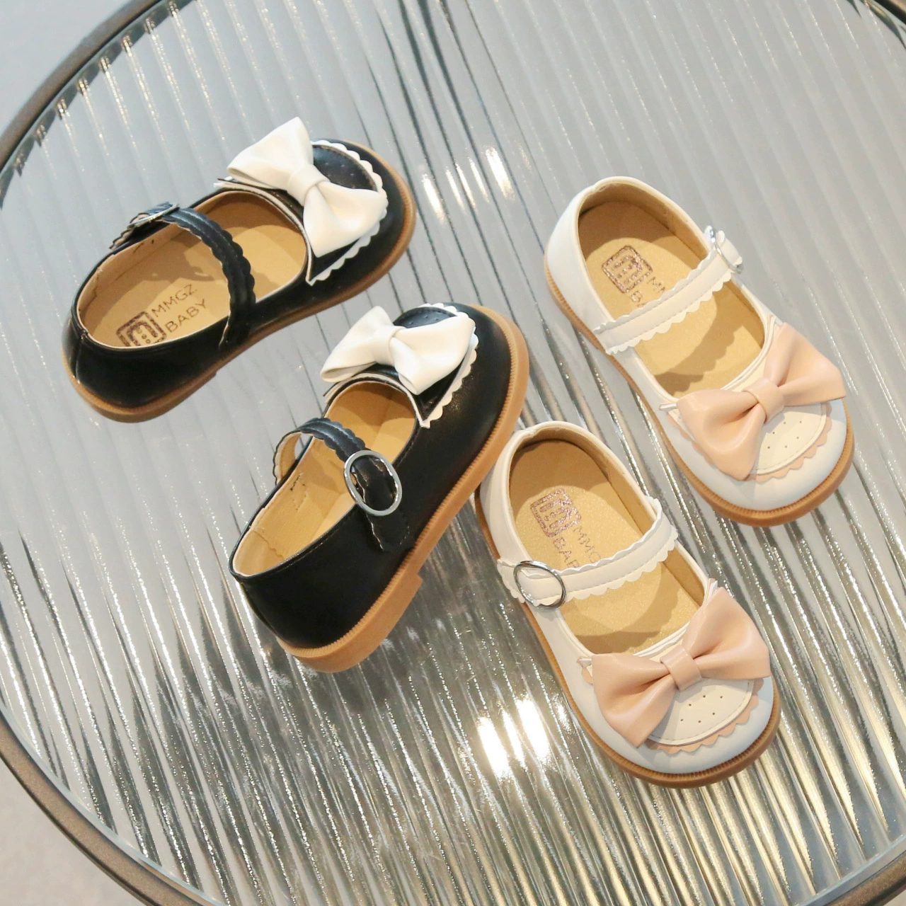 Милые туфли принцессы с допамином для девочек в Корейском стиле, обувь на мягкой подошве для малышей, милая детская Маленькая кожаная обувь, модная