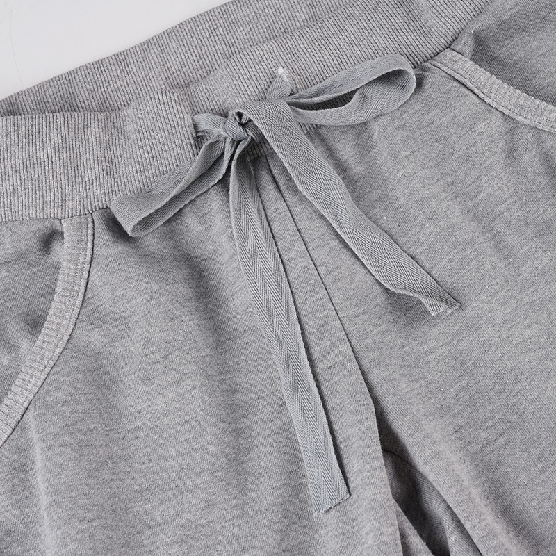 American Style Simple Letter Heart Print Loose Tie Casual For Women Early Autumn Versatile Sports Draped Sweatshirt Long_voghion.com