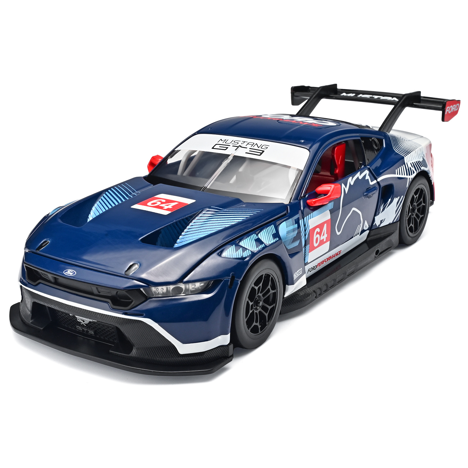 Auténtico autorizado 1: 24 Ford Mustang modelo de automóvil deportivo de aleación floral exquisita moda juegan adornos de venta caliente transfronteriza