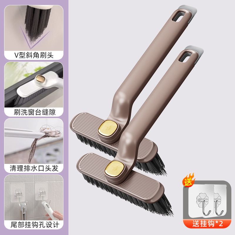 노블 커피 - 다기능 브러쉬 2팩 [360°회전식/브러시 삽 클램프가 하나로 통합됨]