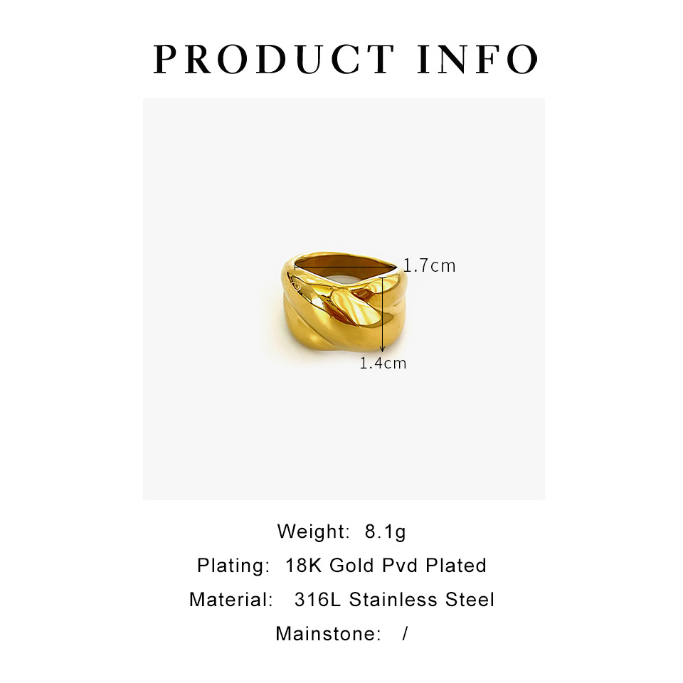 9g Weight Rings Classification 6, 7, 8 Ring Size 316L Stainless Steel Solid Color Waterproof Non Tarnish Surgical Steel Modern Style Classic Style Rings For Women's