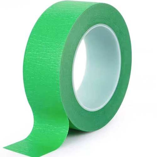 Green masking tape specifically designed for exterior stone-effect paint—perfect for spray painting, grout masking, and color separation; heat-resistant as well.