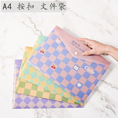 a4 transparent document bag wholesale 2024 new pp snap storage bag cute cartoon test paper storage bag