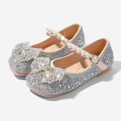 Baby Princess Shoes Spring and Autumn Fashion Season New Children's Crystal Shoes Girl Baby Flat Shoes Little Girls Pink Shoes