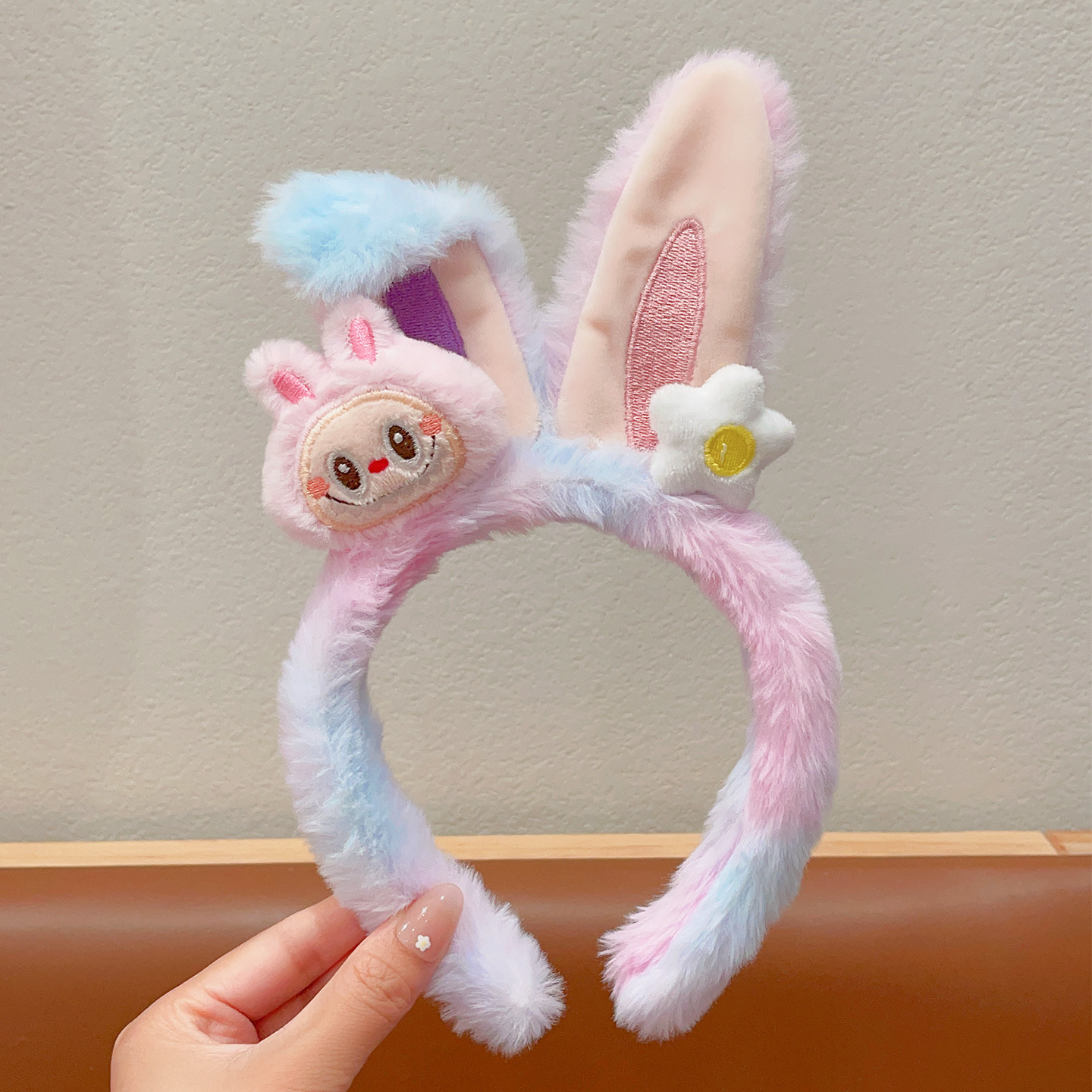 Nuevo hermoso amor tridimensional oso cabello red de peluche rojo dibujos animados orejas lavar la cara cabello red adornamiento para el cabello rojo al por mayor