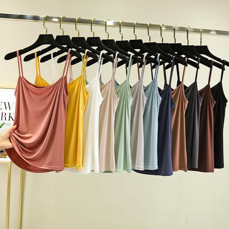 Modal small sling women's summer sleeveless inner wear slimming bottoming shirt plus size inner thin top solid color vest Modal small sling women's summer sleeveless inner wear slimming bottoming shirt plus size inner thin top solid color vest