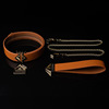 Lockink Samanda sex collar set SM tuning K9 dog slave led chain binding binding neck ring toy