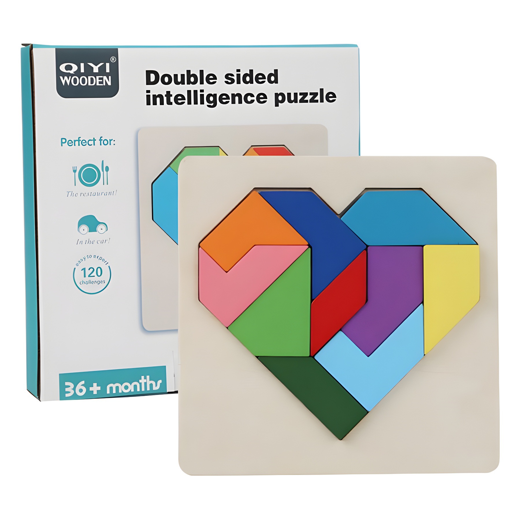 Puzzle de niños de doble cara puzzle cognitivo puzzle de educación temprana puzzle cerebral juguetes de madera fábrica al por mayor