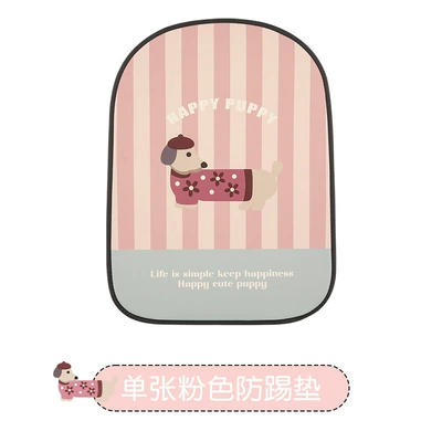 Car seat back anti-kick Chair back anti-kick pad - long-pink-dachshund-leaflet