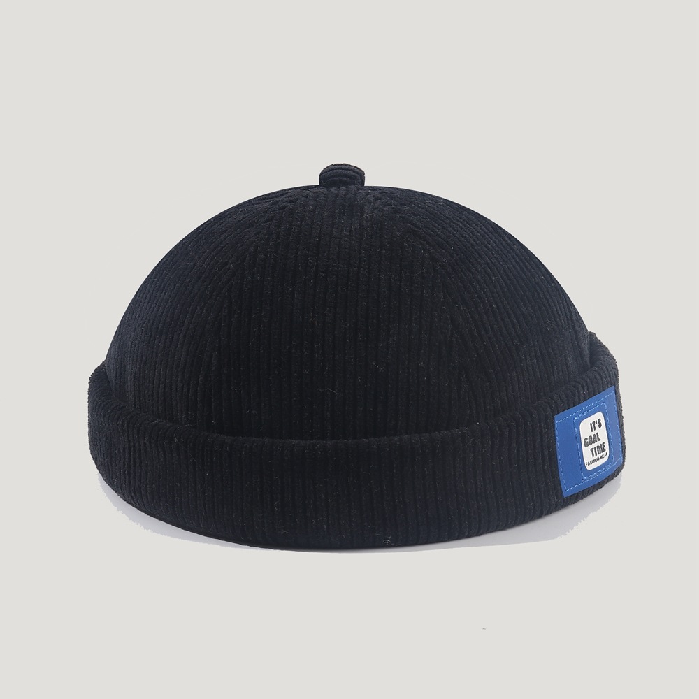 Fall/winter New Corduroy Hat Pu Logo Letter Hat display picture 6