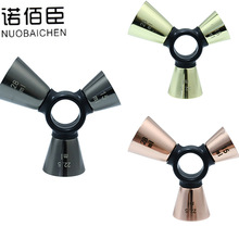 304不锈钢三头量杯酒吧量酒器分酒器风火轮多头盎司器外贸跨境