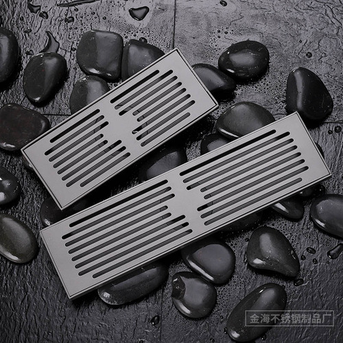 Gun gray floor drain stainless steel large-displacement bathroom washing machine bathroom sewer insect-proof and odor-proof floor drain