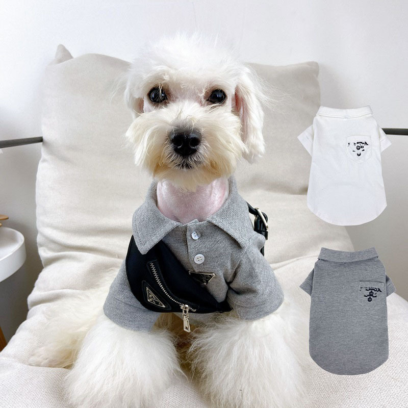 Foreign trade delivery dog fashion brand sweater pet polo shirt teddy bear chenari cat French bucket spring and autumn clothes Foreign trade delivery dog fashion brand sweater pet polo shirt teddy bear chenari cat French bucket spring and autumn clothes
