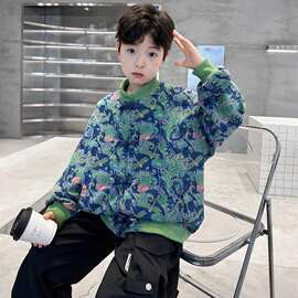 男童牛仔外套春秋款2026新款中大童中式国风男孩春装儿童汉服唐装