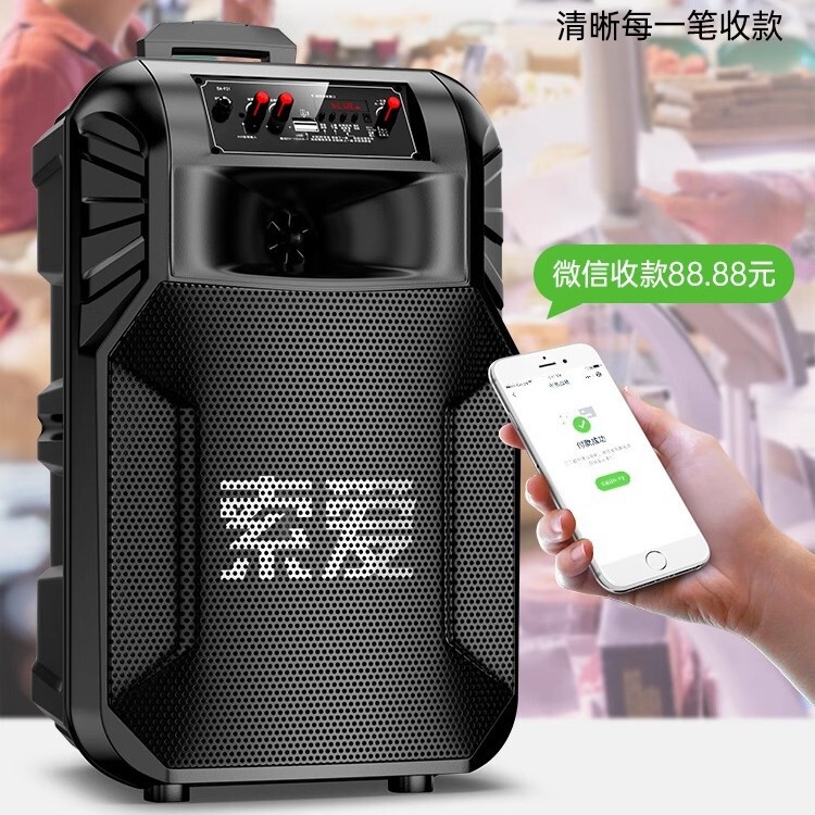 厳選-ソアエアオーディオF21スクエアダンス用モバイルローラー付きポータブルBluetoothスピーカー、高出力、家庭用カラオケ|undefined