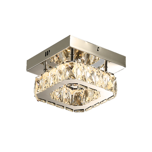 Nordic Square Corridor Balcony LED Flush Mount Modern Minimalist Entrance Hall Corridor Entry Crystal Cross-border Lighting
