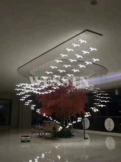 定制轻奢吊灯大气后现代复式欧式水晶客厅酒店大厅过道灯餐厅灯