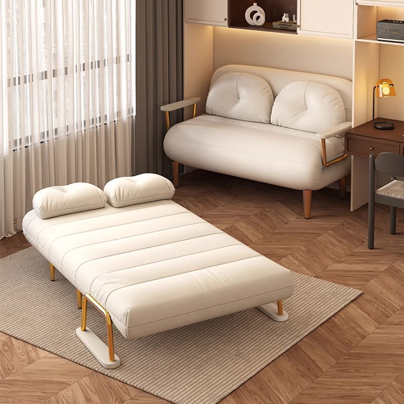 Lazy Folding Sofa Bed, Dual-Purpose, Small-Sized, Space-Saving, Single-Person, Multifunctional, Extendable Bed, Overnight Sofa