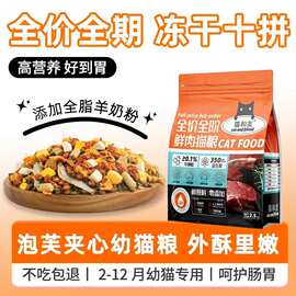 鲜肉幼猫猫粮1到12个月猫粮食0-6猫咪猫粮厂家批发代发跨境出口