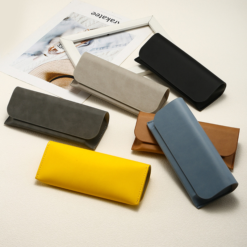 Factory Batch of 26 Multi-Color Pressure-Sensitive Leather Oil-Edged Leather Glasses Cases, Portable Magnetic Anti-Pressure Sunglasses Bags with Logo Printable Factory Batch of 26 Multi-Color Pressure-Sensitive Leather Oil-Edged Leather Glasses Cases, Portable Magnetic Anti-Pressure Sunglasses Bags with Logo Printable