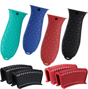 Silicone Pot Handle Heat Insulation Sleeve Temperature Resistant Silicone Pot Handle Anti-scalding Non-slip Soft Handle Sleeve Self-assembled Set