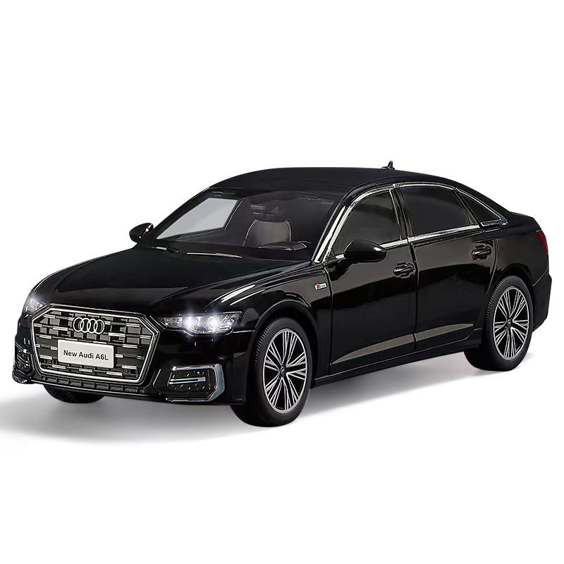 Authentic 1/18 Audi A6 Alloy Model Sound and Light Artificial Car Table Decoration Car 4S Store Exquisite Gift