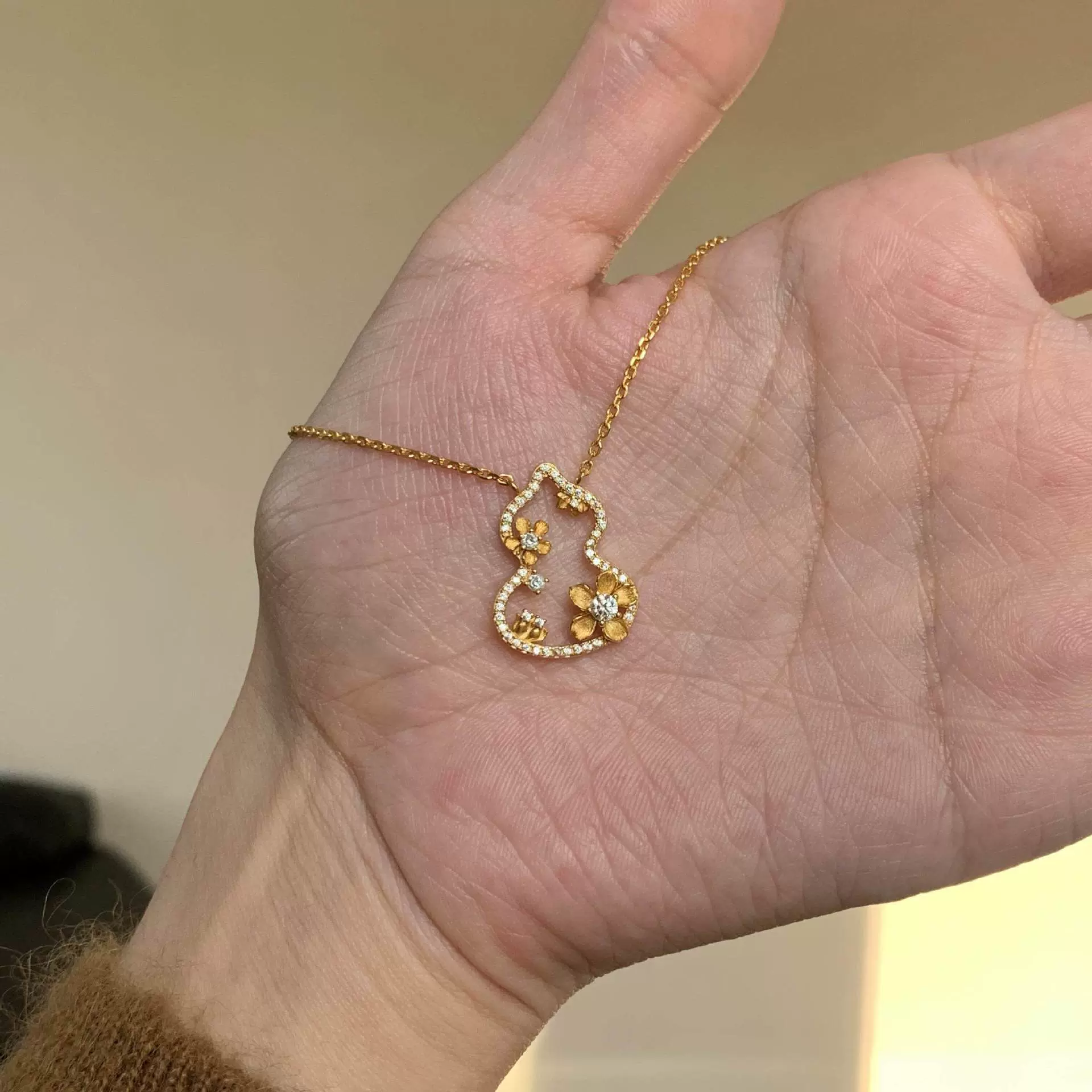 小红书爆款桂花葫芦项链女新中式简约优雅小众精致百搭款锁骨链女