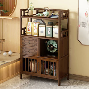 Bogu Rack New Chinese Tea Rack Tea Cabinet Living Room Sofa Side Cabinet Side Table Tea Table Storage Rack Tea Storage Cabinet