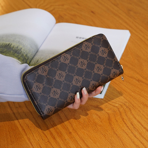 Manufacturer women's long 2024 new fashion soft pickup bag wallet women's clutch bag pocket women one piece drop shipping