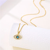 Cross -border hot -selling blue -eyed pendant Titanium Steel Demon Eye necklace Ms. Foreign Trade Trim