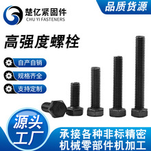 高强度螺栓8.8级螺丝调制发黑螺栓高强全扣加长螺栓现货