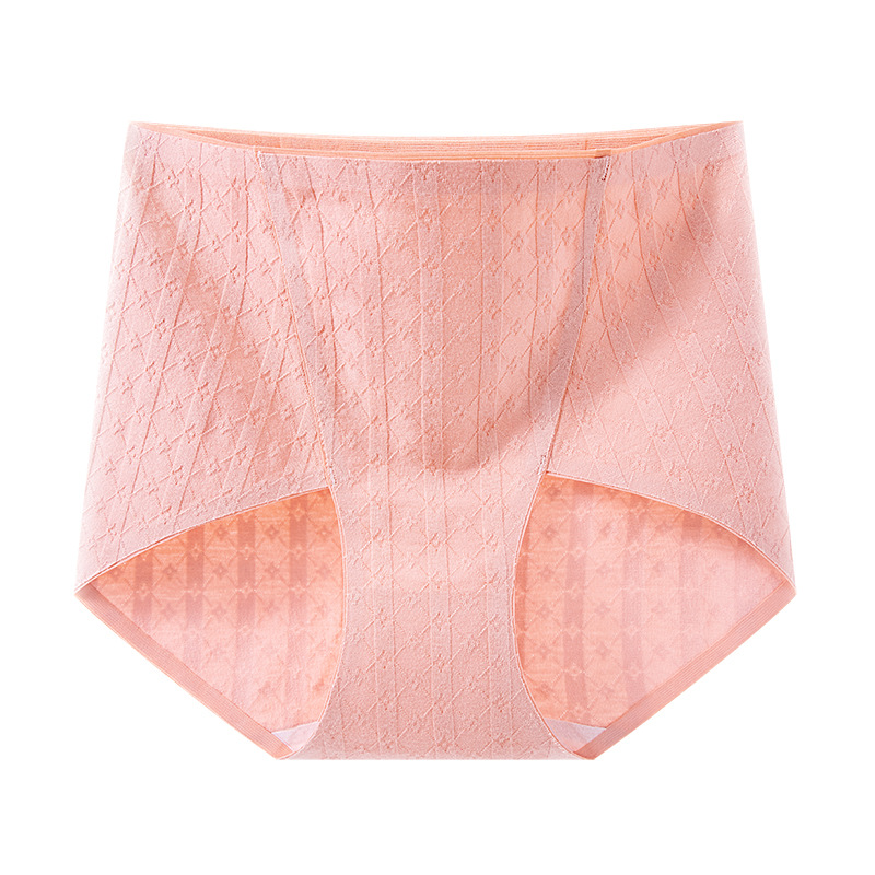 Calzoncillos de vientre de cintura alta jacquard de algodón puro para mujer mejorados 7A entrepierna de algodón antibacteriano calzoncillos sin costuras de gran tamaño 2024 nuevo