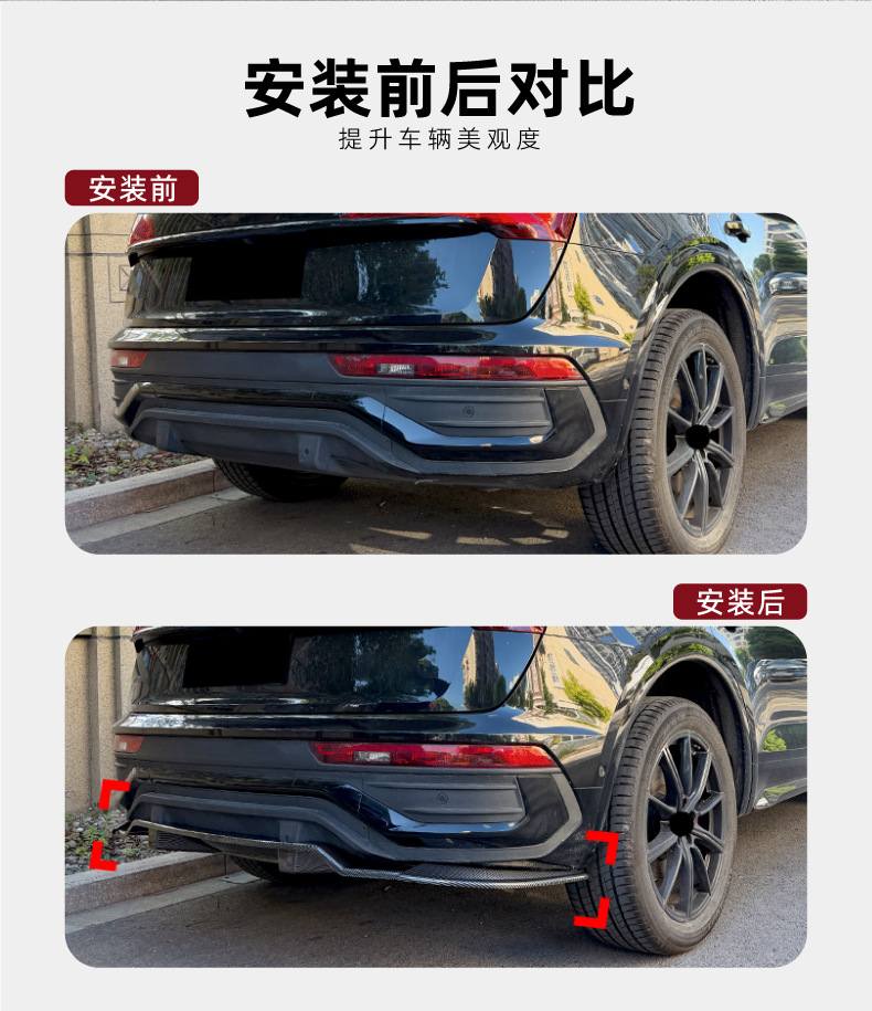 Suitable for Audi Q5 FY Sportback Sline 21-25 rear lip spoiler small body kit modification