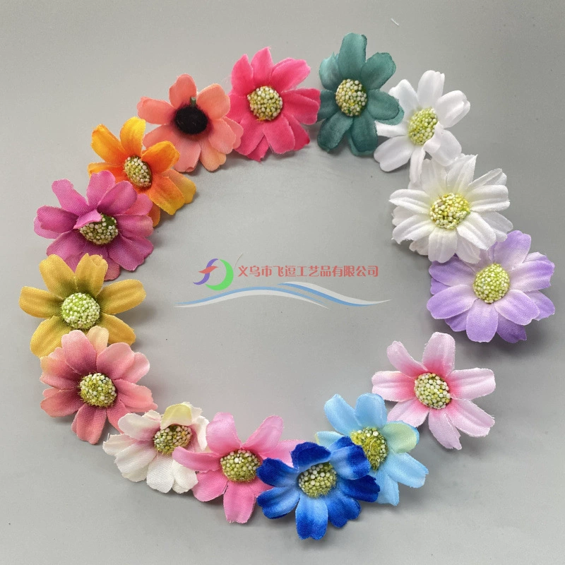 Мини прыгающий цветок орхидеи голова искусственный цветок шелковая ткань ромашка искусственный цветок головные уборы гирлянда шляпа ручной работы цветок DIY