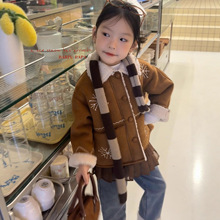 大小卷25冬款儿童女童韩版羊羔毛外套-71101