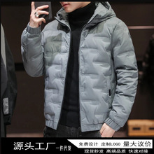 连帽棉衣男士秋冬季韩版青年休闲加厚保暖外套韩版帅气大码棉服男