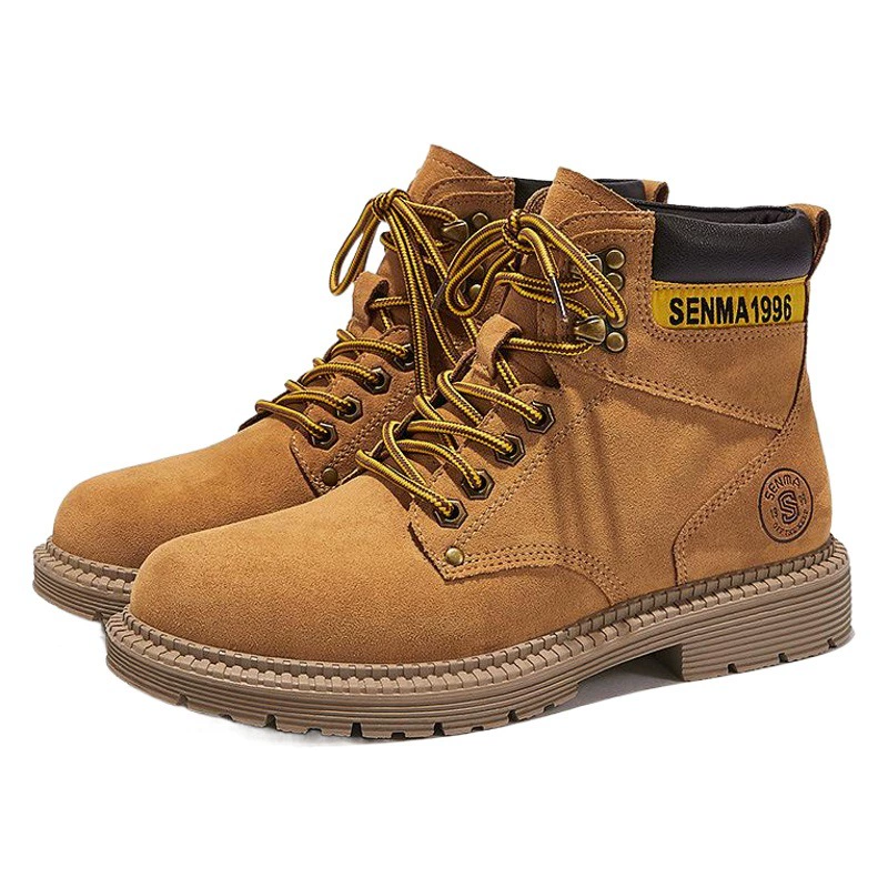 Ботинки Senma Martin, мужские короткие ботинки в британском стиле, Осень-зима, Новое поступление, ботинки для спецодежды, модные Универсальные высокие сапоги в Корейском стиле с ревенем