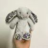 18 silver floral rabbit
