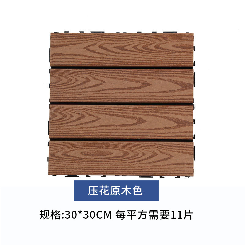 Piso de madera plástica terraza exterior terraza jardín madera empalme tablero de fijación wpc suelo de madera anticorrosión auto-pavimentación image 15