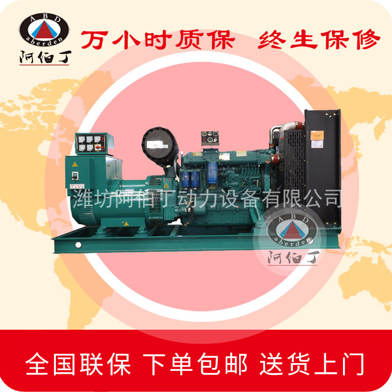 潍坊柴油发电机组开架式250kw 三相柴油纯铜发电机品质放心
