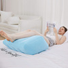 廠家定制環保PVC充氣腿枕楔形枕便攜旅行枕植絨腳墊腳枕腳凳OEM