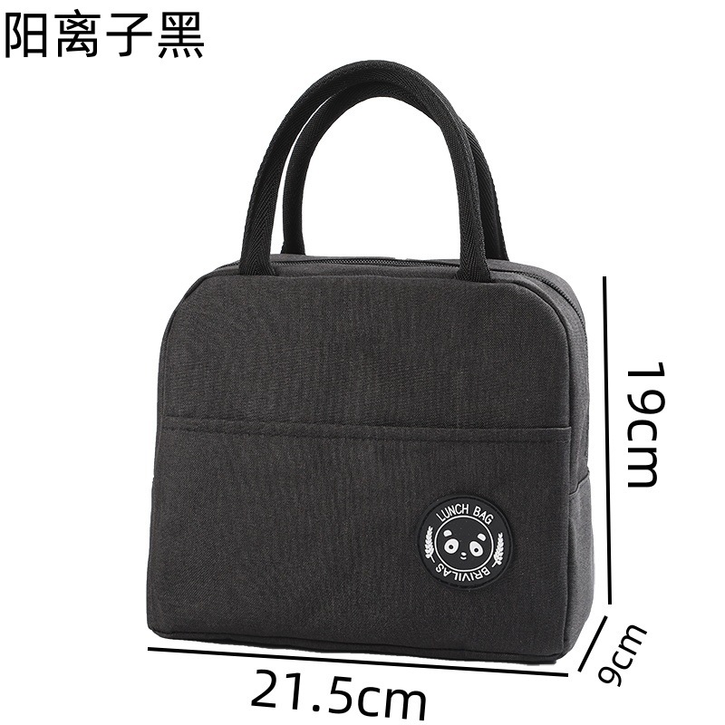 Bolsas de comidas etiquetadas transfronterizas bolsas de almuerzo de oficina portátiles bolsas de almuerzo de aislamiento térmico bolsas de almuerzo de tela Oxford