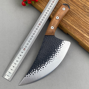 Hand Forged Pork Knife Hammer Pattern Slaughter Knife Special Knife for Killing Pigs and Slaughter Sheep Bloodletting Household Commercial Meat Cutting Knife